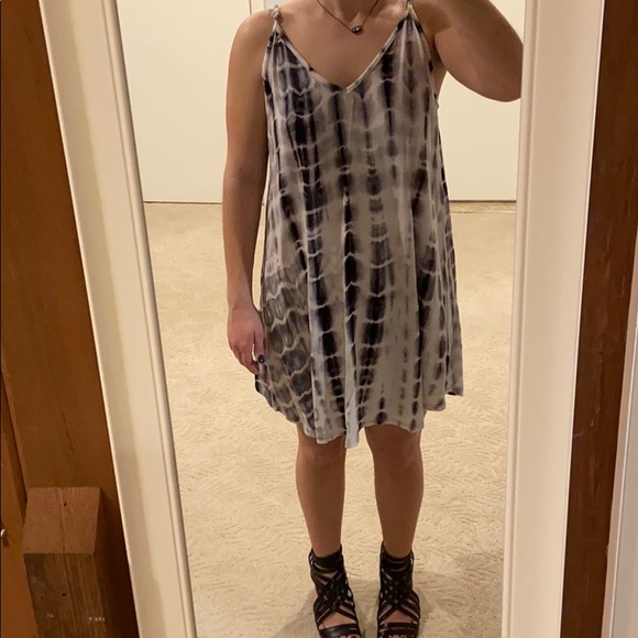 Tie Dye Mini Sundress Size Small V Neck - Picture 1 of 4